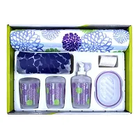 Useful Plastic Printed Bathroom Accessories Set-thumb1