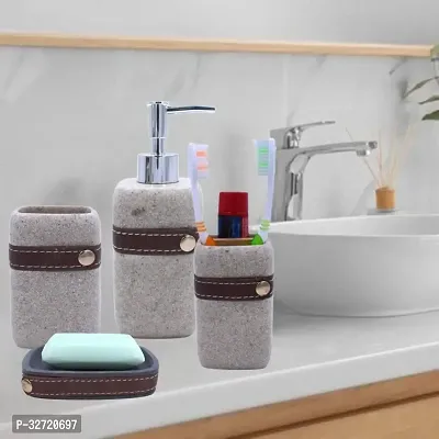 Useful Plastic Solid Bathroom Accessory Kit Combo