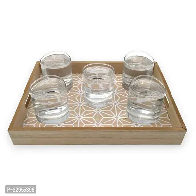 Stylish Wooden Beautiful Table Decor Handcrafted Wooden Tray(36.6 x 26.6 x 4.9 cm)-thumb2