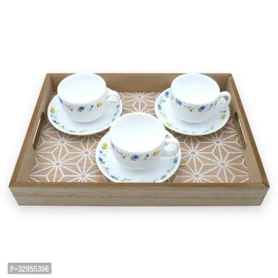 Stylish Wooden Beautiful Table Decor Handcrafted Wooden Tray(36.6 x 26.6 x 4.9 cm)-thumb3