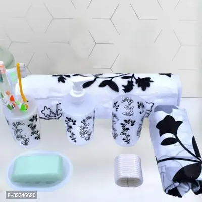 Useful Plastic Printed Bathroom Accessories Set