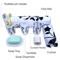 Useful Plastic Printed Bathroom Accessories Set-thumb2