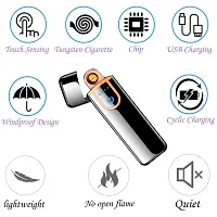 Slim Electronic Touch Sensor Metal Lighter-thumb1