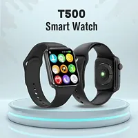 T-500 Smart Watch Enabled with Bluetooth Calling and Fitness Tracker Smartwatch (Black Strap, Free)-thumb3