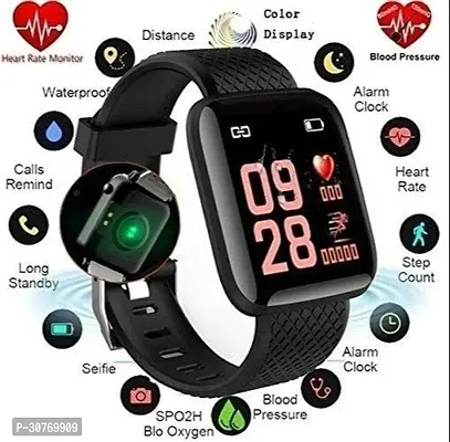 Fitness Smart Band Activity Tracker Smartwatch  for Men, Women, Kids (Black)-thumb0