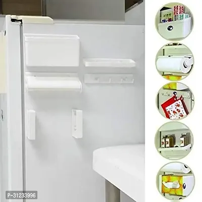 Kitchen Use Magnetic 5 in 1 Fridge Storage Rack-thumb4