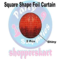 Shopperskart? Square Shape Foil Curtain for Party Decoration-thumb1