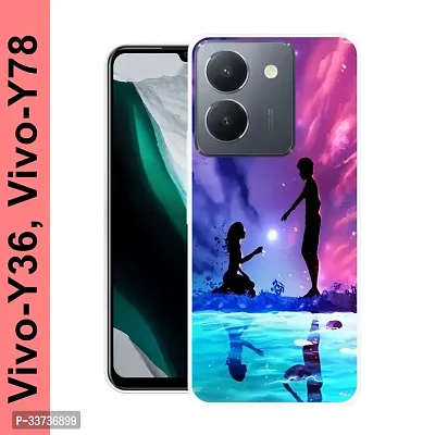 Stylish Silicon Printed Back Cover for Vivo Y36-thumb0