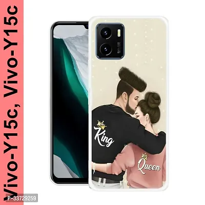 Stylish Silicon Printed Back Cover for Vivo Y15c-thumb0