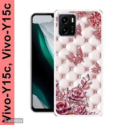 Stylish Silicon Printed Back Cover for Vivo Y15c-thumb0