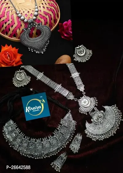 kisara oxidised jewellery combo set