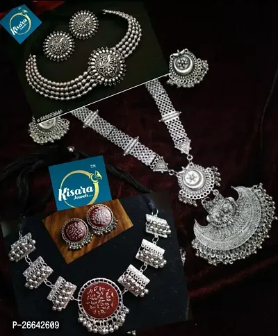 kisara oxidised jewellery combo set