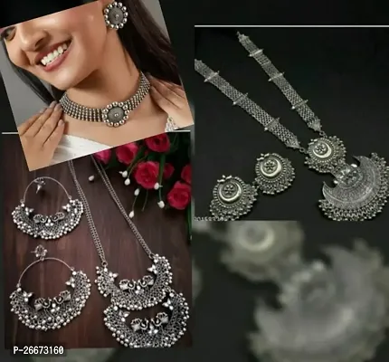 kisara oxidised jewellery combo set-thumb0