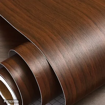 Brown wooden color design self adhesive decorative wallpaper(500*45 cm)-thumb0