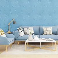 Blue Flower designed decorative blue wallpaper sticker for wall decorati-thumb4