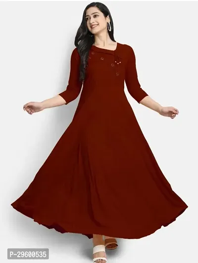 Beautiful Solid Anarkali Kurta for Women-thumb0