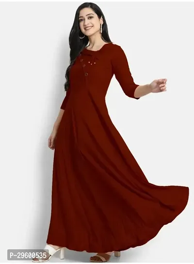 Beautiful Solid Anarkali Kurta for Women-thumb2