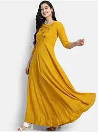 Women Solid Viscose Rayon Anarkali Kurta-thumb3