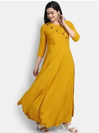 Women Solid Viscose Rayon Anarkali Kurta-thumb4