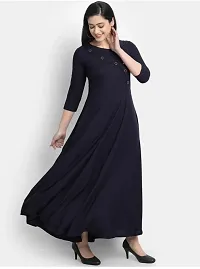 Women Solid Viscose Rayon Anarkali Kurta-thumb4