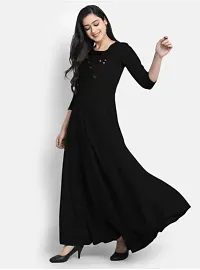 Women Solid Viscose Rayon Anarkali Kurta-thumb2