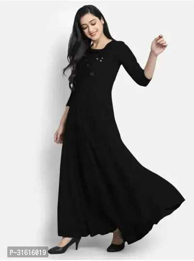 Women Solid Viscose Rayon Anarkali Kurta-thumb3