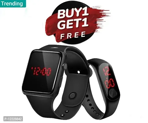 LED Digital combo Unisex Watches-thumb0