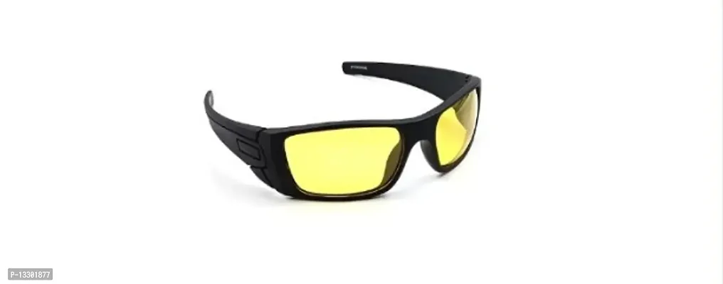 HD Night Yellow  Driving Clear Vision Polarized Sunglasses | HD Vision Glasses For Car Driving | Bike Riding Yellow Glasses-thumb0