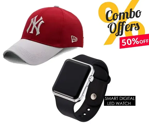 Kids Smart Metal watch with Sports Cap (Pack of 2)
