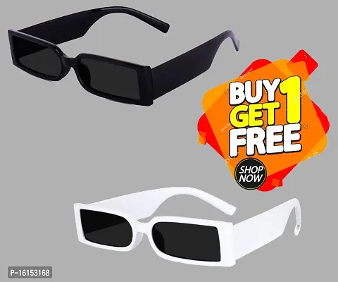 MC STAN Style Sunglass (Pack of 2) BUY 1 GET 1 FREE- Hot Selling Retro style Sunglass Combo for Unisex.-thumb0