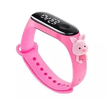 Pink Stylish Slim LED Band For Boys  Girls Most Selling Latest Trending Men and Women watches Best Quality Classy Digital watch wristwatch sports watch LED Band for Kids, Boys and Girls-thumb1