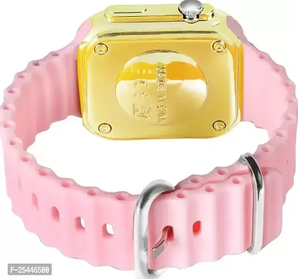 Baby Pink Square ULTRA Led Band for Kids, Free Size, Square watch,Ultra watch, Boys watch, Pink watch, watches for Baby, Silicon watch, Sports watch,Best Quality, (Pack of 1)-thumb3