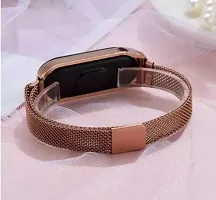 Gold Magnetic Strap Mash Girls Watch For Women Gold Magnetic Chain magnet strap mash hand watch girls watch for women gift Gold Digital Watch - For Girls-thumb2