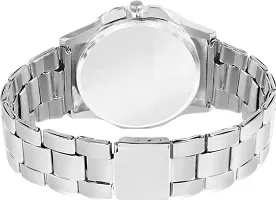 Classy Square Silver Diamond Analog watch, Wrist watch, Square watch,Analog watch, Diamond watch, Free Size, Watches for Men  Women,(Pack of 1)-thumb1