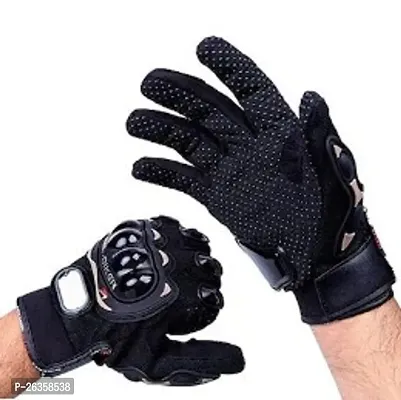 Trending Black Pro Biker Gloves, Outdoor Riding Full Finger Glove, Riding Gloves, Riding Gloves Winter,Riding Gloves For Men,Black Sports Riding Gloves For Unisex,Gloves for two-wheelers,Racing Gloves-thumb0