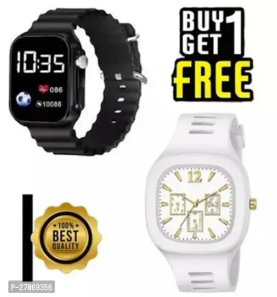 Classy Digital and Analog Watches for Unisex, Pack of 2