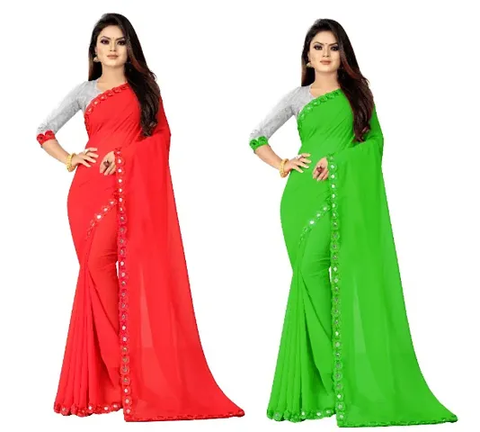 Best Selling Georgette Saree with Blouse piece 