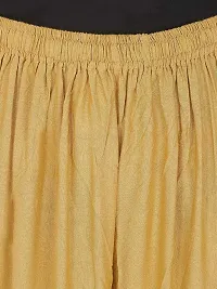 Stunning Beige Cotton Solid Palazzo For Women-thumb2