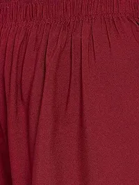 Stunning Maroon Rayon Solid Palazzo For Women-thumb3