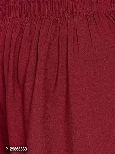 Stunning Maroon Rayon Solid Palazzo For Women-thumb4