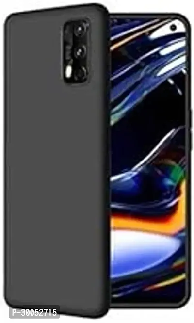 Realme GT 5G Back Cover Camera Bump Protection Stylish Matte Silicon Flexible All Side Shock Proof Rubberised Case for Realme GT 5G Black