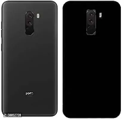 Poco F1 Back Cover Camera Bump Protection Stylish Matte Silicon Flexible All Side Shock Proof Rubberised Case for Poco F1 Black