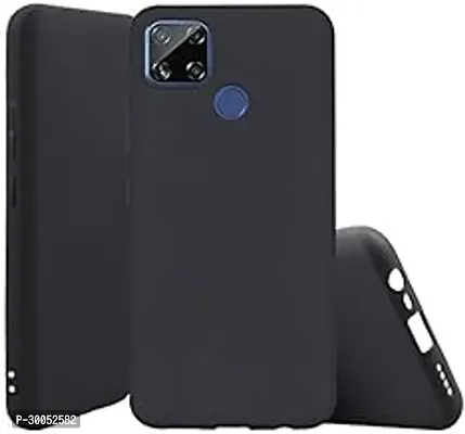 Realme Narzo 20 Pro Exculsive Silicon Candy with Anti Dust Plugs Shockproof Slim Back Cover Case for Realme Narzo 20 Pro Black-thumb0