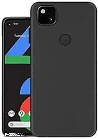 Google Pixel 4a Back Cover Camera Bump Protection Stylish Matte Silicon Flexible All Side Shock Proof Rubberised Case for Google Pixel 4a Black