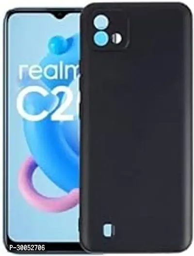 Realme C20 Back Cover Camera Bump Protection Stylish Matte Silicon Flexible All Side Shock Proof Rubberised Case for Realme C20 Black-thumb0