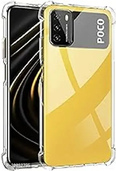 Plain Flexible Bumper Transparent Back Cover for Poco M3 BumperSlimTransparent-thumb0