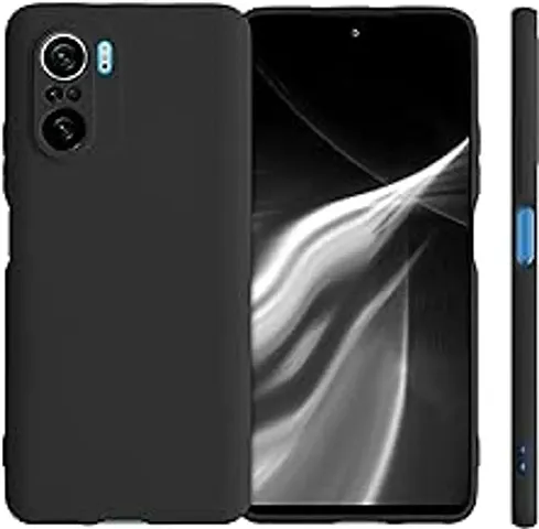 BAI AND KAKA Real Perfect Fit Soft Slim Plain Back Cover For Redmi 11X Pro/Mi 11X (Black)