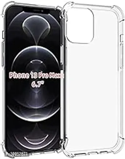 Transparent Soft Silicon Flexible 4 Side Full Protection Back Cover Case for iPhone 13 Pro Max  Transparent-thumb0