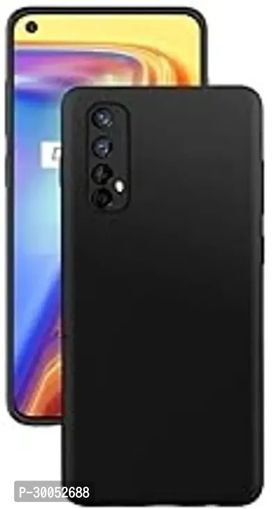 Realme Narzo 20 Pro Back Cover Camera Bump Protection Stylish Matte Silicon Flexible All Side Shock Proof Rubberised Case for Realme Narzo 20 Pro Black