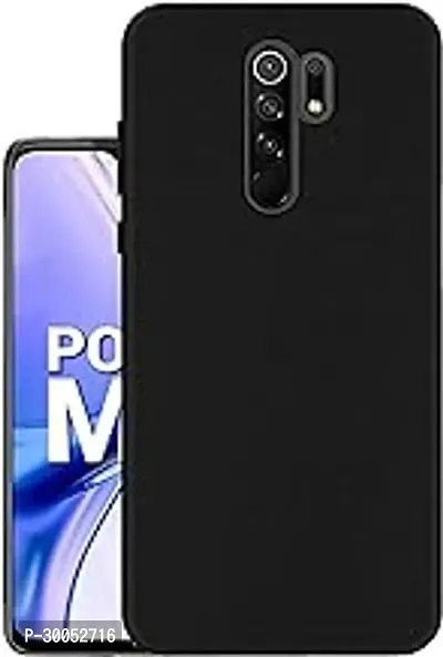 Poco M2 Reloaded Back Cover Camera Bump Protection Stylish Matte Silicon Flexible All Side Shock Proof Rubberised Case for Poco M2 Reloaded Black